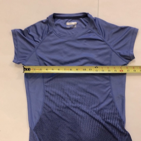 Marmot M Top Blue Grey Design Exercise structure short sleeve crew Excellent - Picture 5 of 11